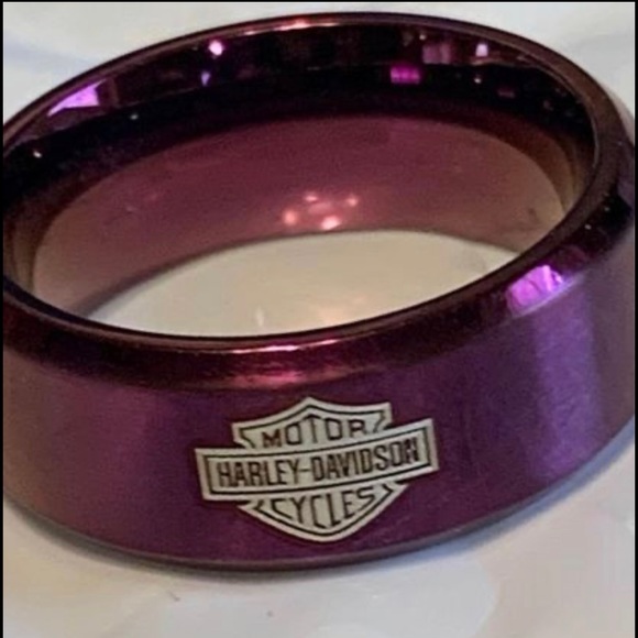 Purple motorcycle titanium 8MM ring. - Picture 9 of 9